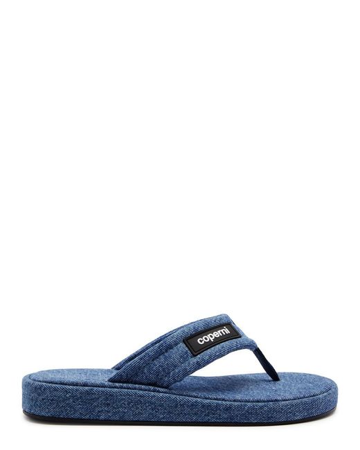 Coperni Blue Thong Flip Flops