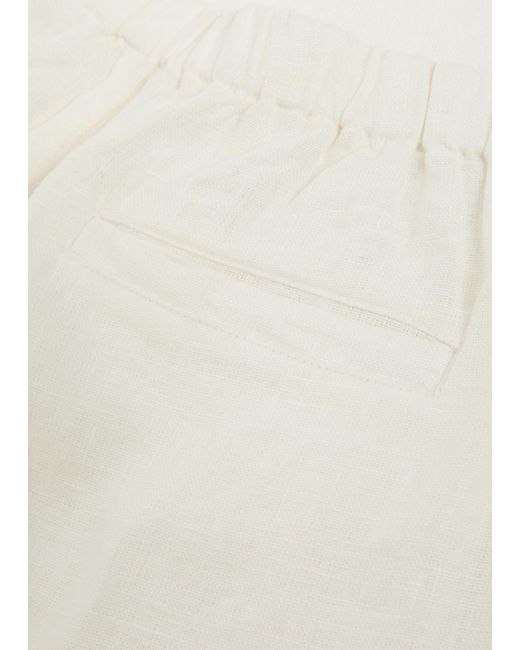 Suzie Kondi White Delos Linen Trousers