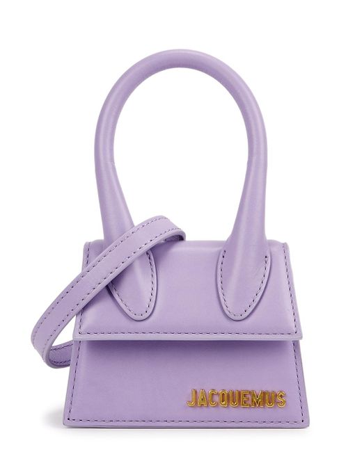Jacquemus Le Chiquito Lilac Leather Top Handle Bag in Purple | Lyst