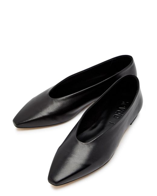 Aeyde Black Betty Leather Ballet Flats