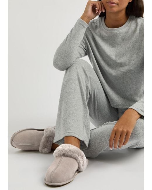 Ugg Gray Scuffette Ii Suede Slippers