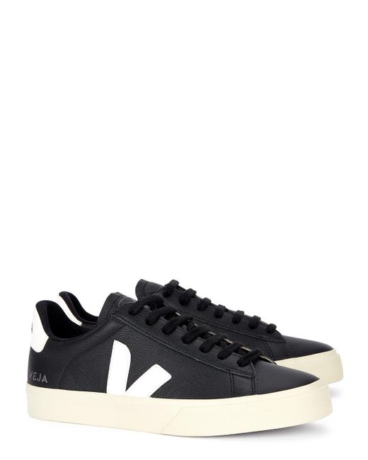 Veja Campo Black Leather Sneakers