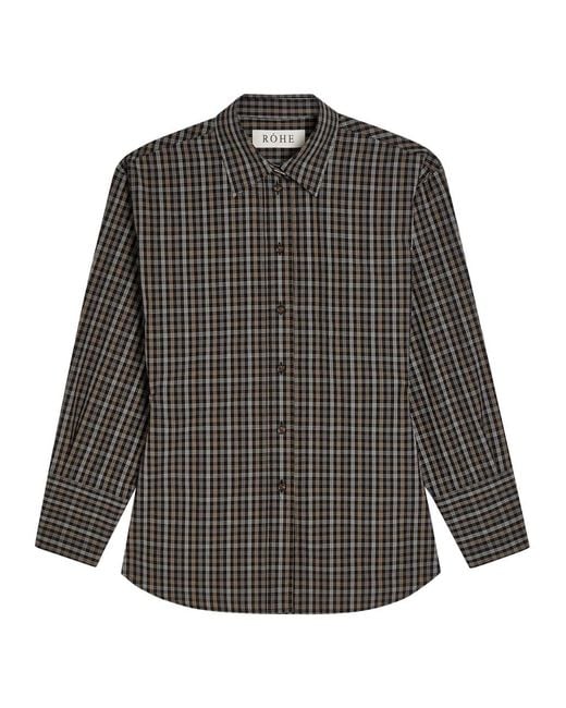 Rohe Gray Checked Cotton Shirt