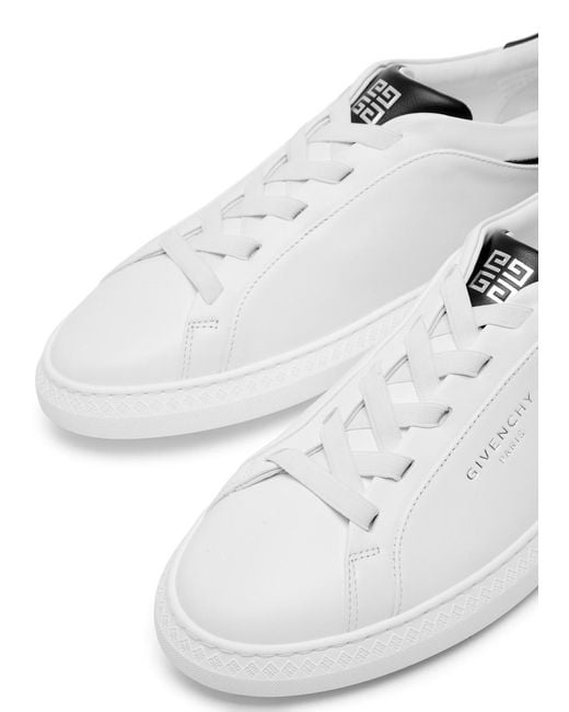 Givenchy White G Set Panelled Leather Sneakers for men