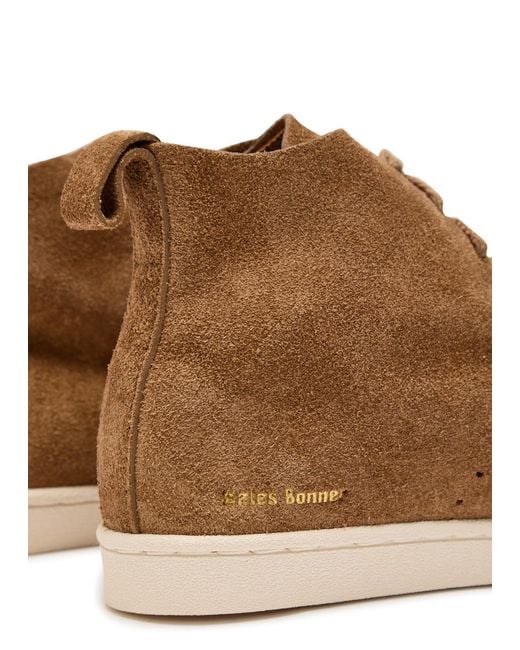 Wales Bonner Brown Adidas X X Superstar Brushed Suede Sneakers