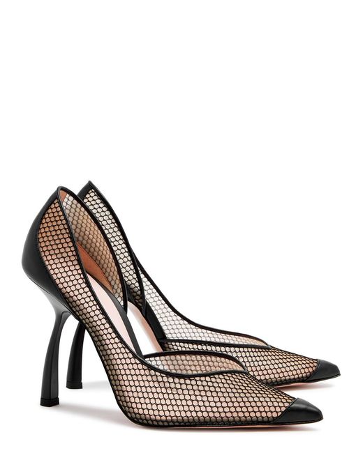 Piferi Ursula 100 Mesh Pumps in Metallic Lyst