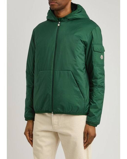 Moncler Green Monteynard Padded Hooded Shell Jacket for men