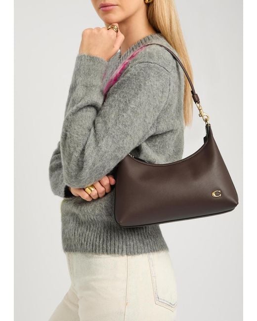 COACH Gray Juliet 25 Leather Shoulder Bag