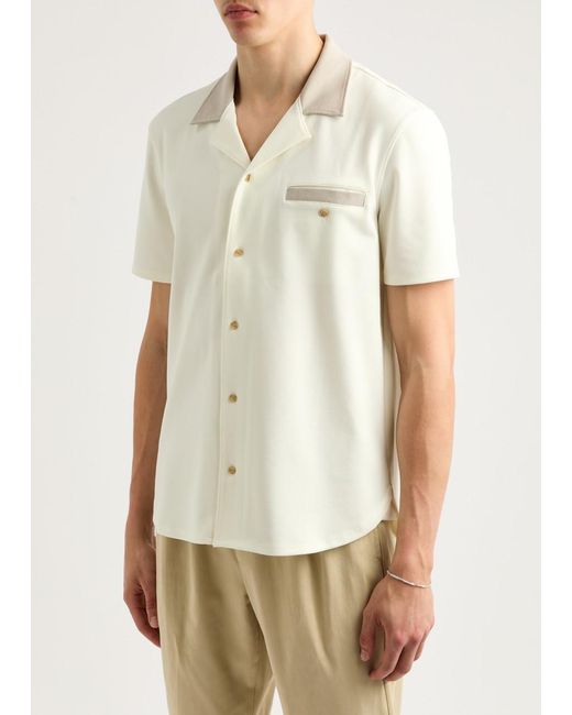 PAIGE White Roan Stretch-Knit Shirt for men