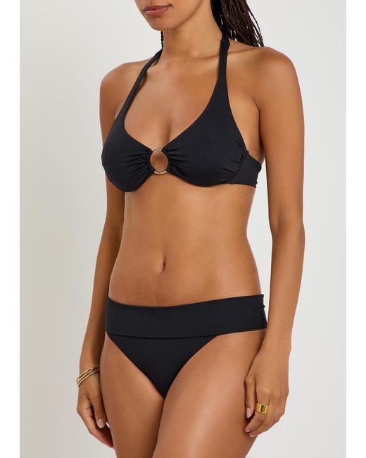 Melissa Odabash Black Brussels Halterneck Bikini Top