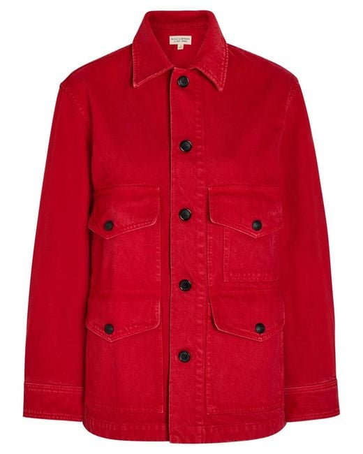Nili Lotan Red Leroy Denim Jacket