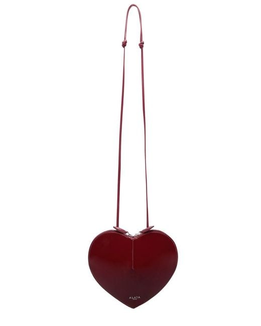 Alaïa Red Le Coeur Patent Leather Cross-Body Bag
