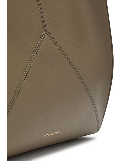 Victoria Beckham Brown Victoria Panelled Leather Tote Bag