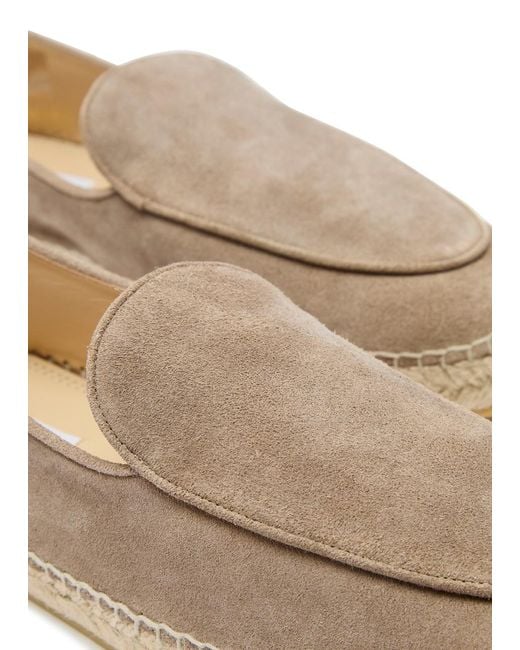 Jimmy Choo Natural Shenton Suede Espadrille Loafers for men