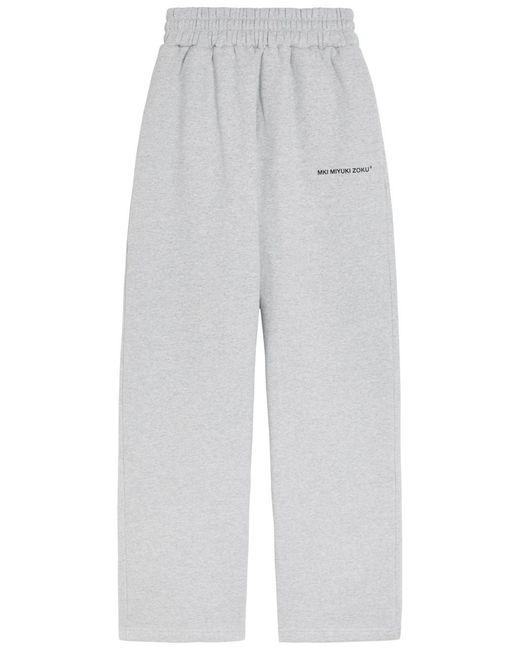 MKI Miyuki-Zoku White Uniform Wide-Leg Cotton-Blend Sweatpants for men