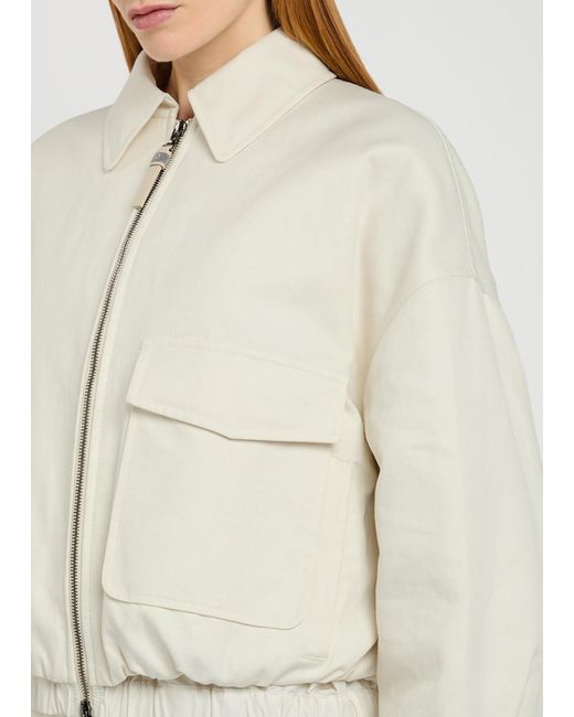 Brunello Cucinelli Natural Padded Cotton-Blend Jacket