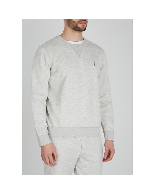 Polo Ralph Lauren White Performance Jersey Sweatshirt for men