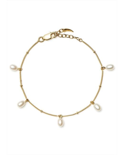 Missoma Metallic Pearl Baya 18K-Plated Charm Bracelet