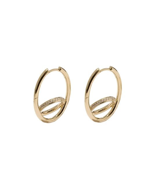 Otiumberg Metallic Spiralis Pavé 14Kt Vermeil Hoop Earrings