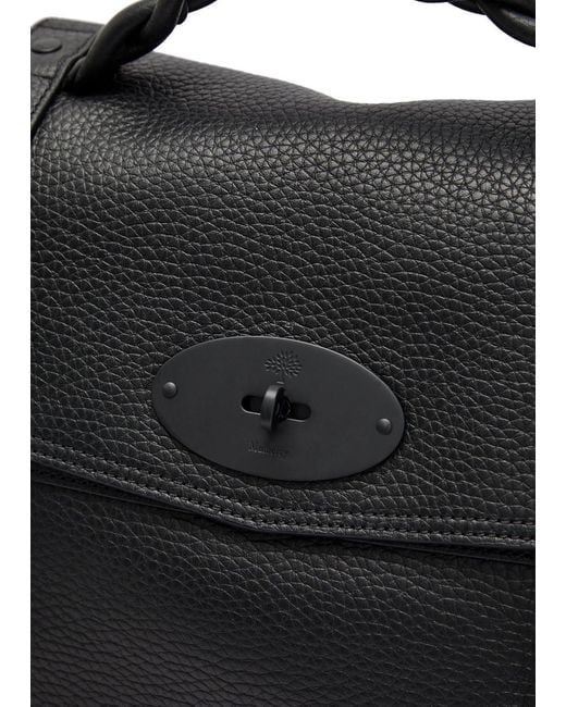 Mulberry Black Alexa Grained Leather Top Handle Bag for men