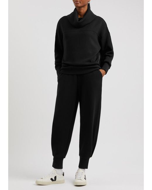 Varley Black The Relaxed Pant Stretch-Jersey Sweatpants