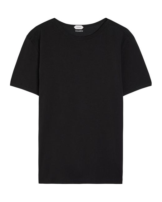 Versace Black Stretch-Cotton T-Shirt for men