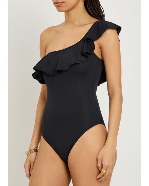 Melissa Odabash Black Tennessee Frill Swimsuit