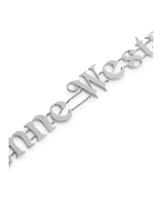 Vivienne Westwood Raimunda Silver-tone Choker Necklace in White | Lyst