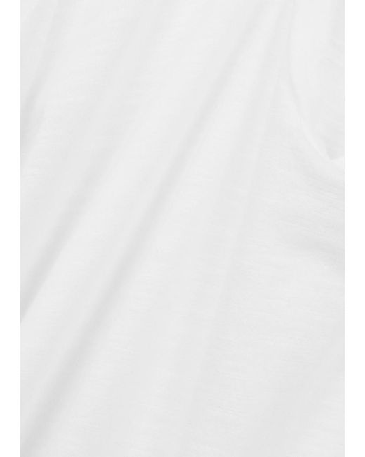 American Vintage White Jacksonville Slubbed Cotton-Blend T-Shirt