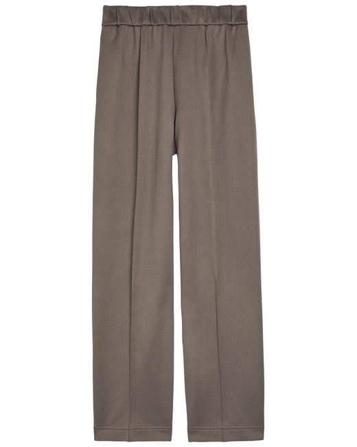 Moncler Brown Logo-Appliquéd Jersey Sweatpants