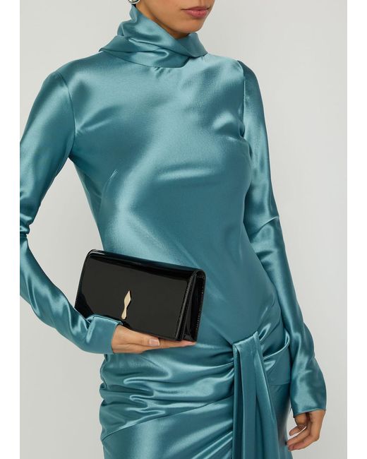 Christian Louboutin Black Bettina Patent Leather Clutch