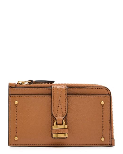 Chloé Brown Paddington Grained Leather Wallet