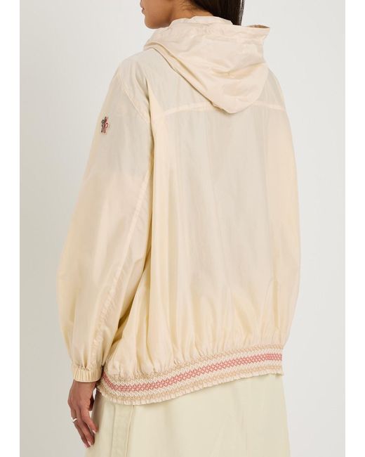 Moncler Natural Samedans Smocked Shell Jacket