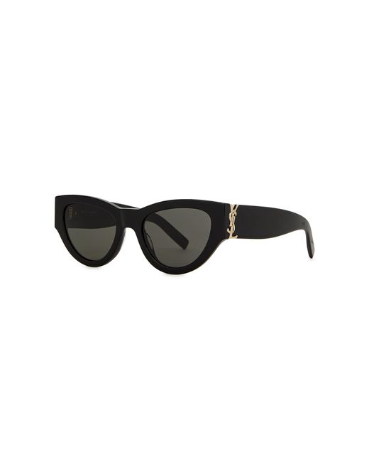 Saint Laurent Black Cat-Eye Sunglasses, Sunglasses, , Lenses