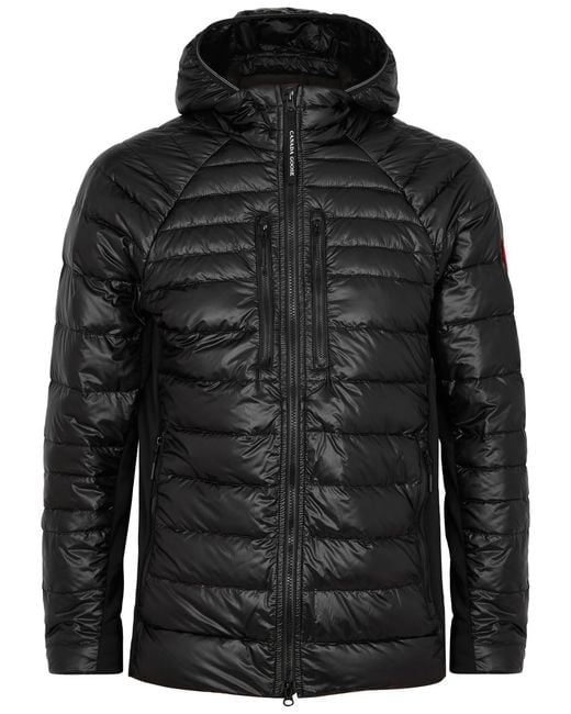 Canada Goose Black Hybridge Lite Hooded Shell Jacket for men