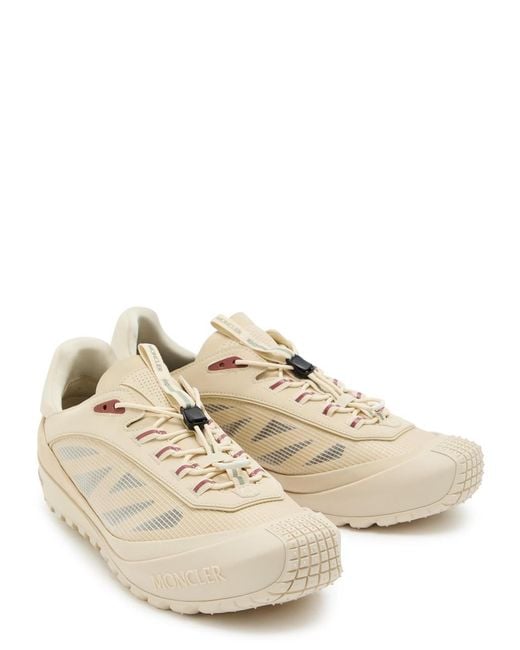 Moncler Natural Trailgrip Lp Panelled Nubuck And Suede Sneakers for men