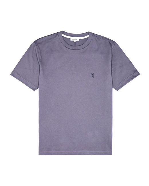 Norse Projects Purple Johannes Cotton T-Shirt for men