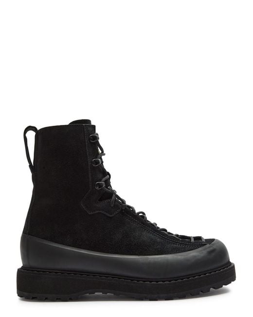 Stone Island Black Suede Hiking Boots for men
