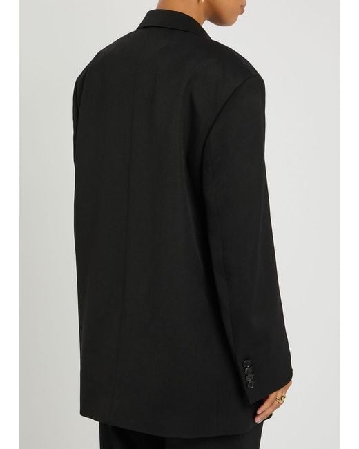 Acne Black Wool Gabardine Blazer