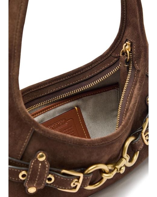 COACH Brown Belted Ergo 26 Suede Shoulder Bag