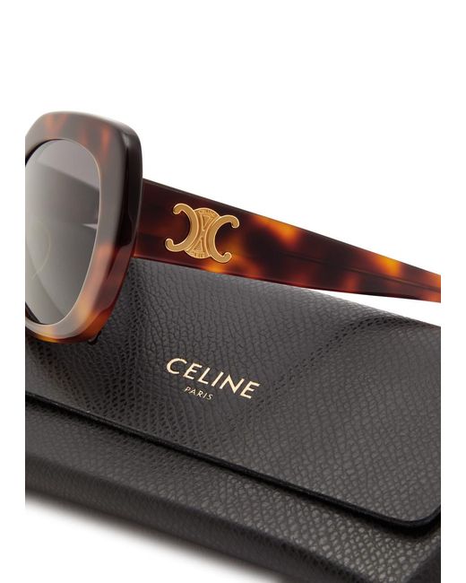 Céline Brown Oversized Round-frame Sunglasses