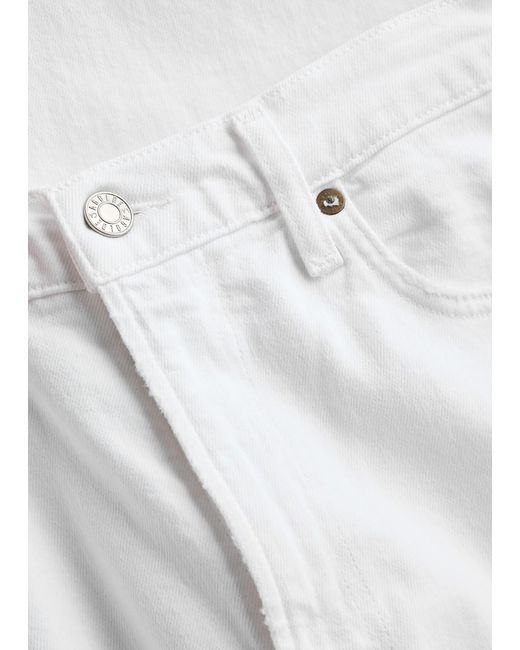 Agolde White Harper Crop Straight-Leg Jeans