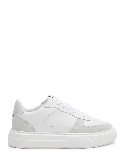 Cleens White Court Panelled Sneakers for men