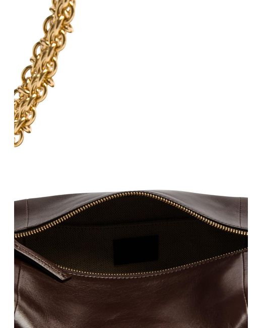 Chloé Brown Glossed Leather Camera Bag