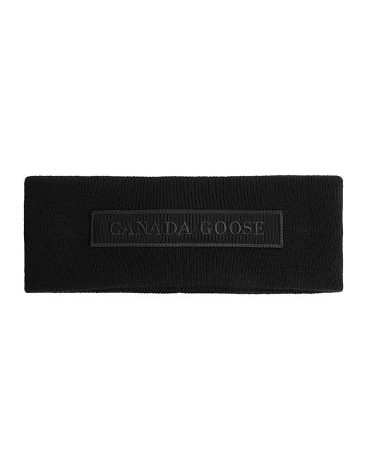 Canada Goose Black A Tonal Emblem Ear Warmer