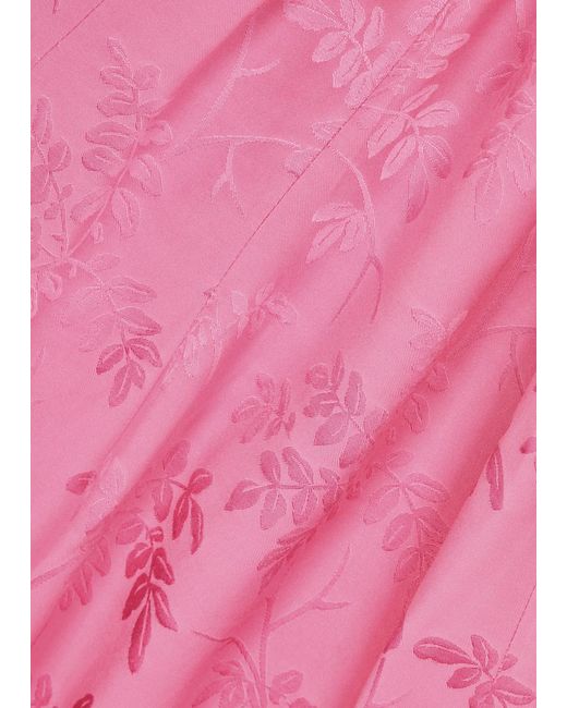 Kitri Pink Philippa Floral-jacquard Mini Dress