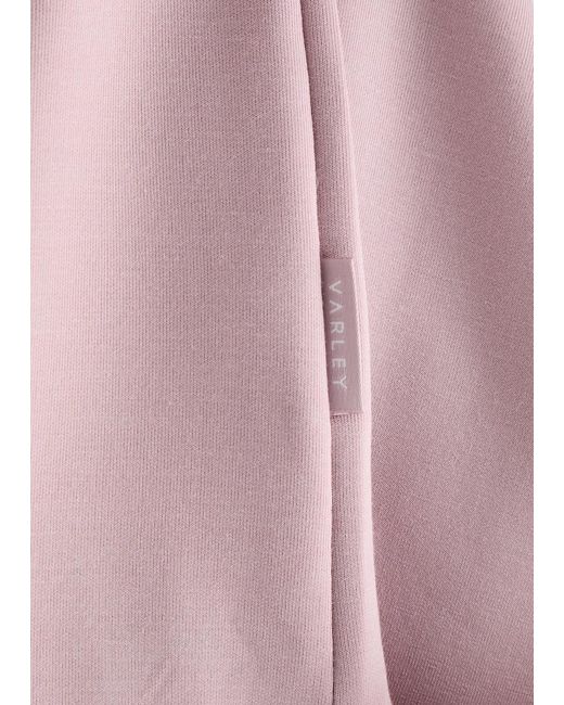Varley Pink Magnolia Half-Zip Stretch-Jersey Vest