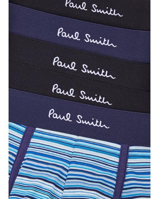 Paul Smith Blue Stretch-cotton Trunks for men
