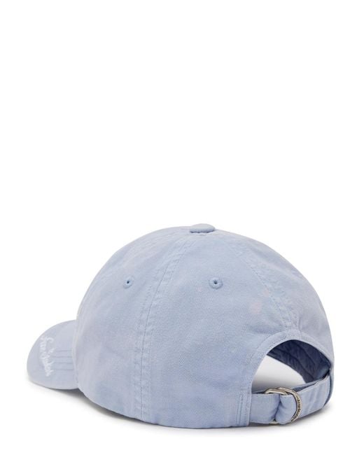 Acne Blue Logo-Embroidered Cotton Cap