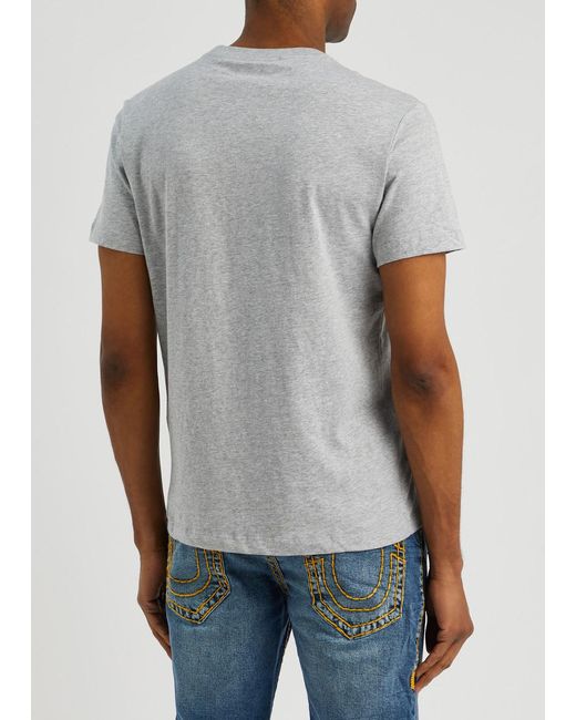 True Religion Gray Logo-print Cotton T-shirt for men